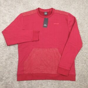 Oakley Sweater mens 2XL Red Pocket Soft Dye Crewneck Sweatshirt Pullover NEW